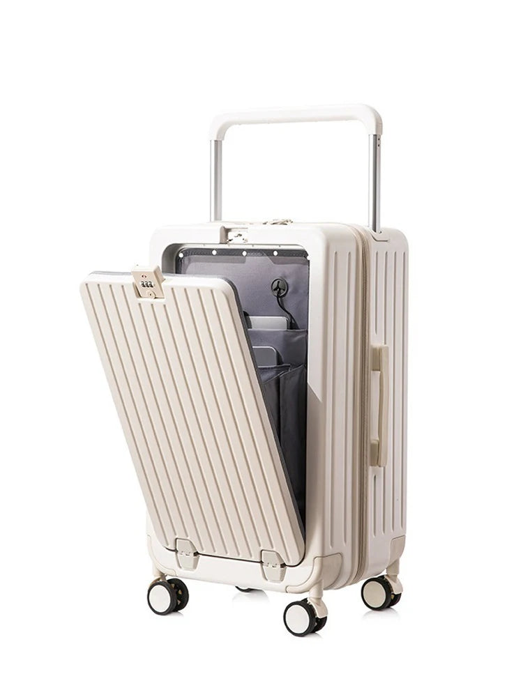 Multifunctional Travel Suitcase with Cup Holder