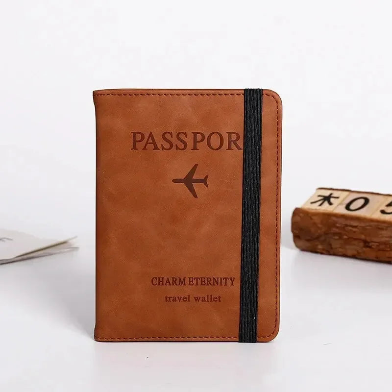 Vintage RFID Passport Holder Wallet