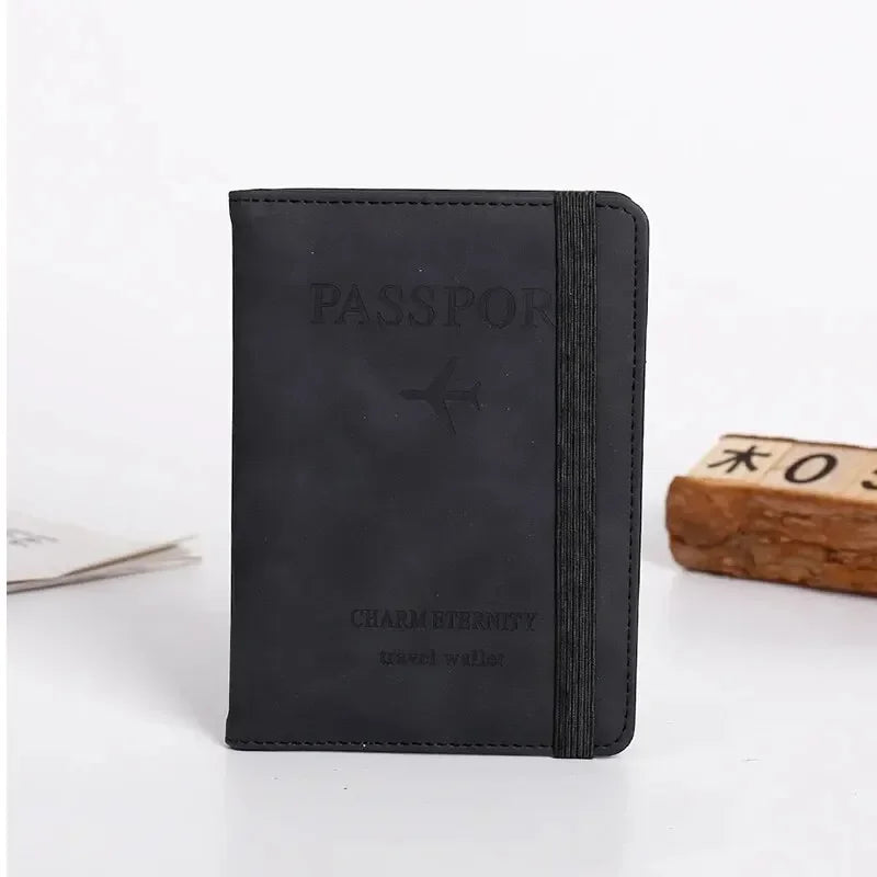 Vintage RFID Passport Holder Wallet