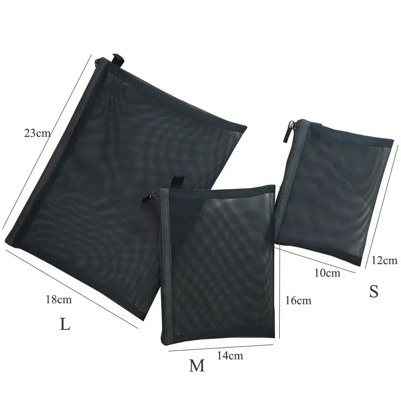 Transparent Mesh Cosmetic Bag for Travel