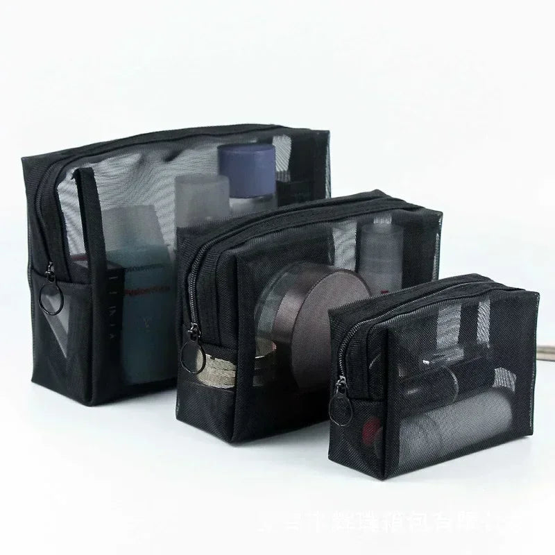 Transparent Mesh Cosmetic Bag for Travel