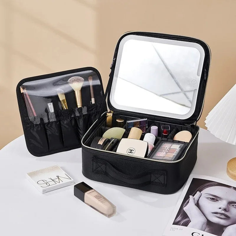 Smart LED Cosmetic Case with Mirror