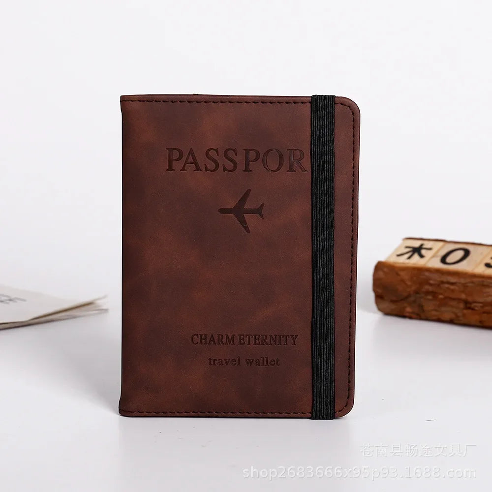 Vintage RFID Passport Holder Wallet