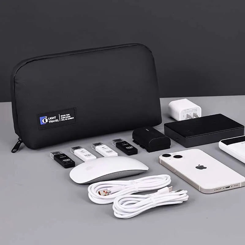 Portable USB Cable Organizer Bag for Travel