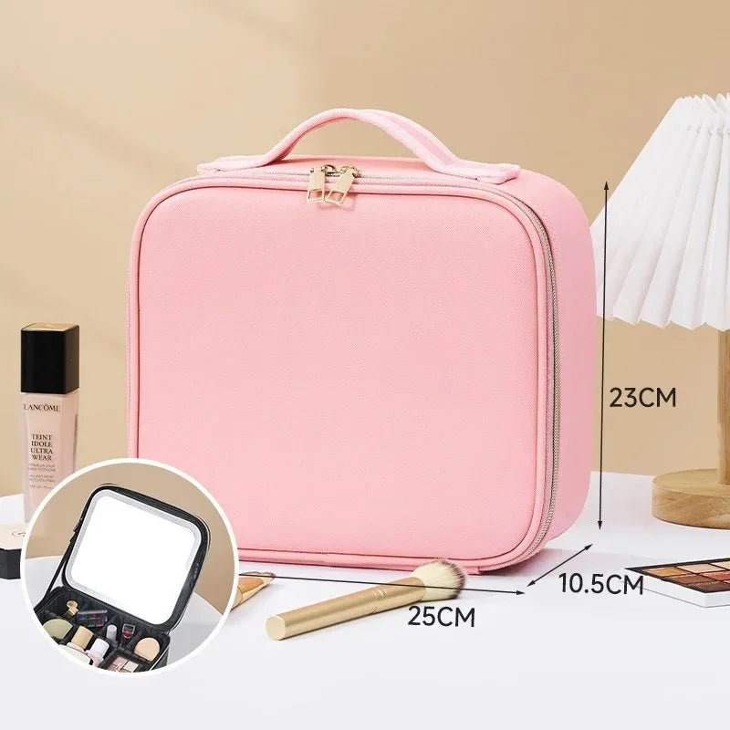 Smart LED Cosmetic Case with Mirror