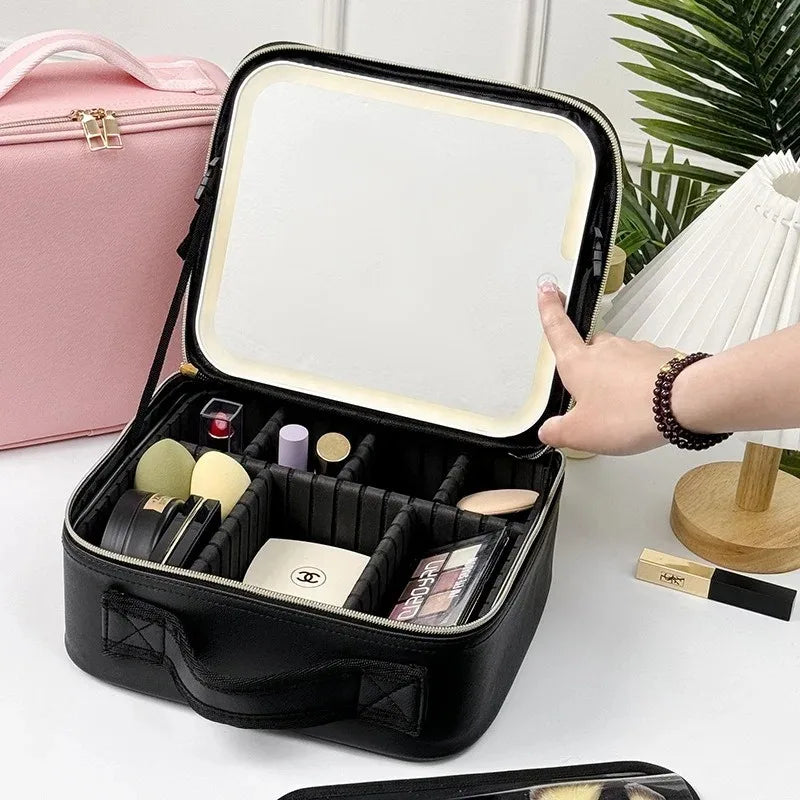 Smart LED Cosmetic Case with Mirror