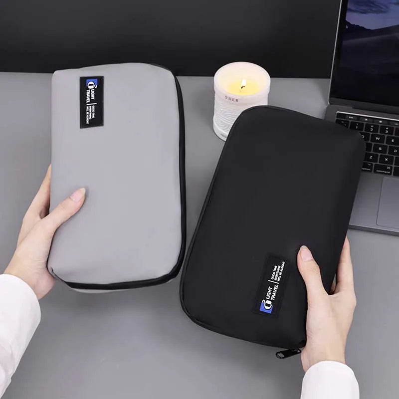 Portable USB Cable Organizer Bag for Travel