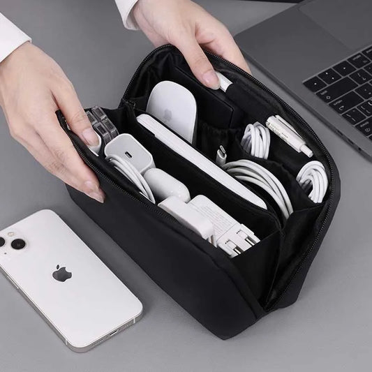 Portable USB Cable Organizer Bag for Travel