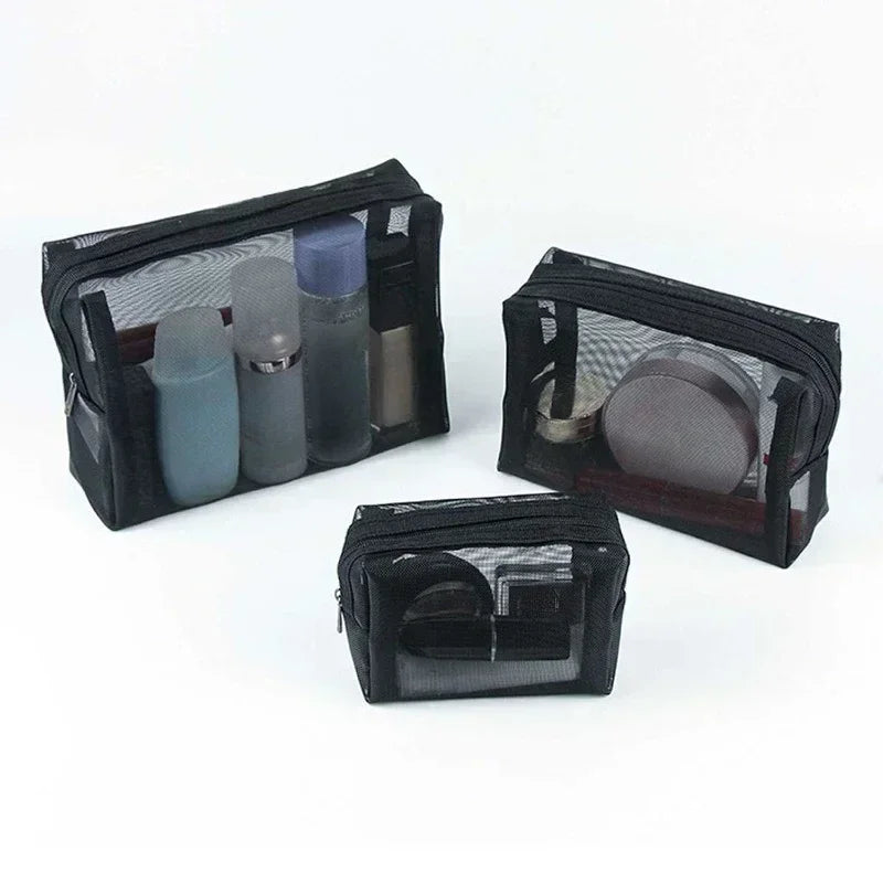 Transparent Mesh Cosmetic Bag for Travel